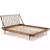 Caramel Mid-Century Modern Queen Bed Frame