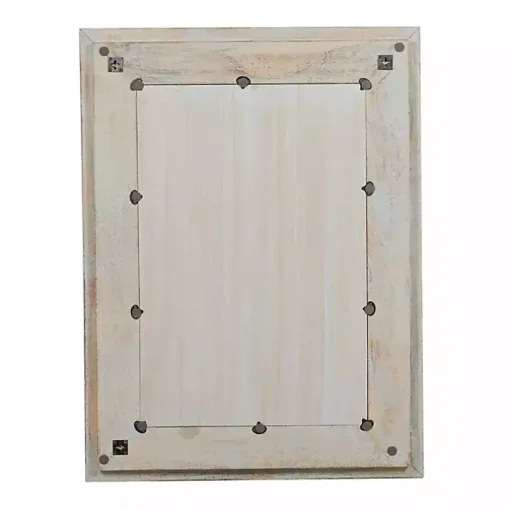 Carved Floral Mango Wood Mirror