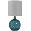 Cerulean Spanish Glass Ball Mini Table Lamp