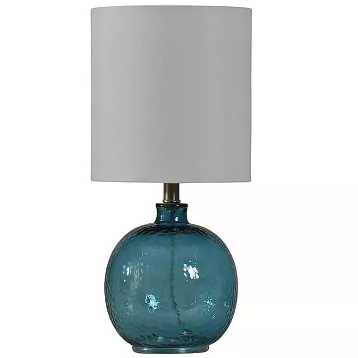 Cerulean Spanish Glass Ball Mini Table Lamp