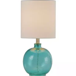 Cerulean Tinted Glass Jug Table Lamp