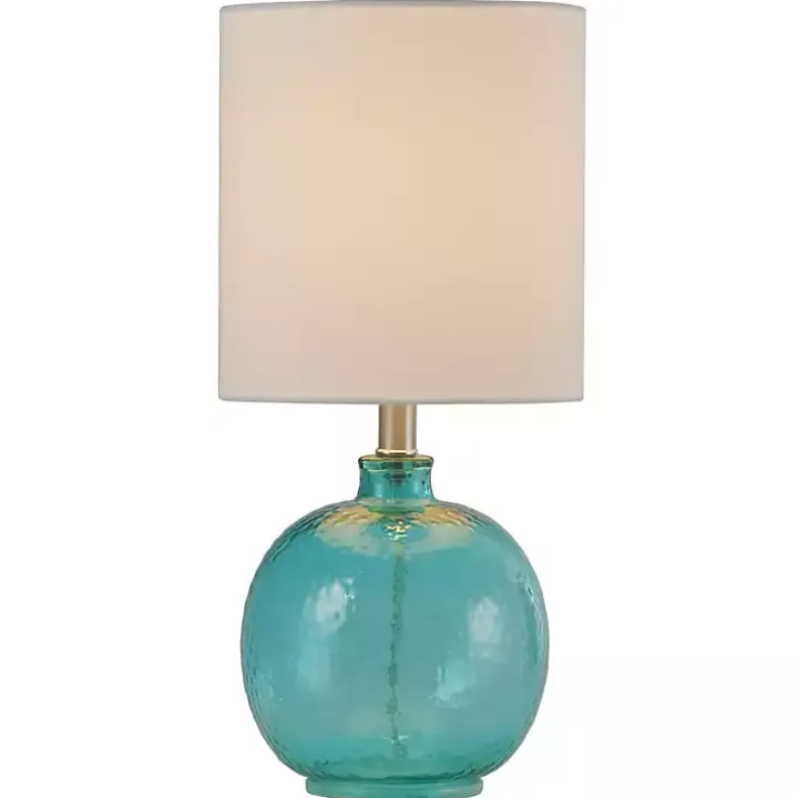 Cerulean Tinted Glass Jug Table Lamp