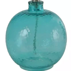 Cerulean Tinted Glass Jug Table Lamp