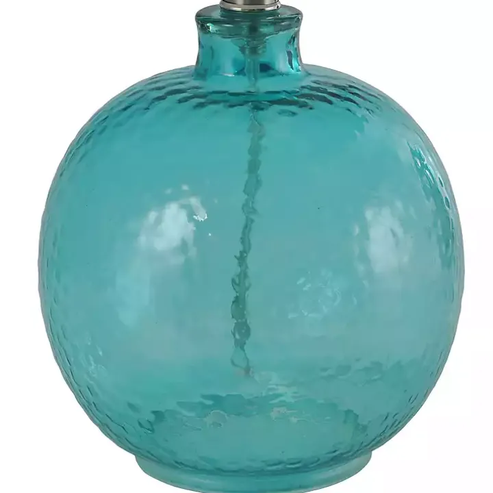 Cerulean Tinted Glass Jug Table Lamp