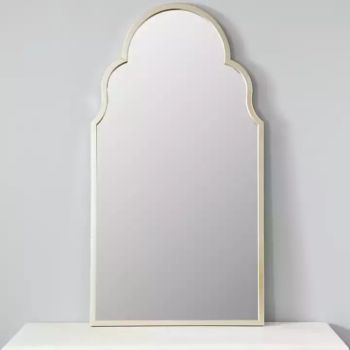 Champagne Maria Metal Arch Mirror