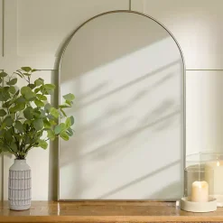 Champagne Nouveau Arched Wall Mirror