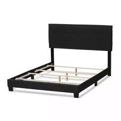 Charcoal Gray Tufted Modern Queen Bed