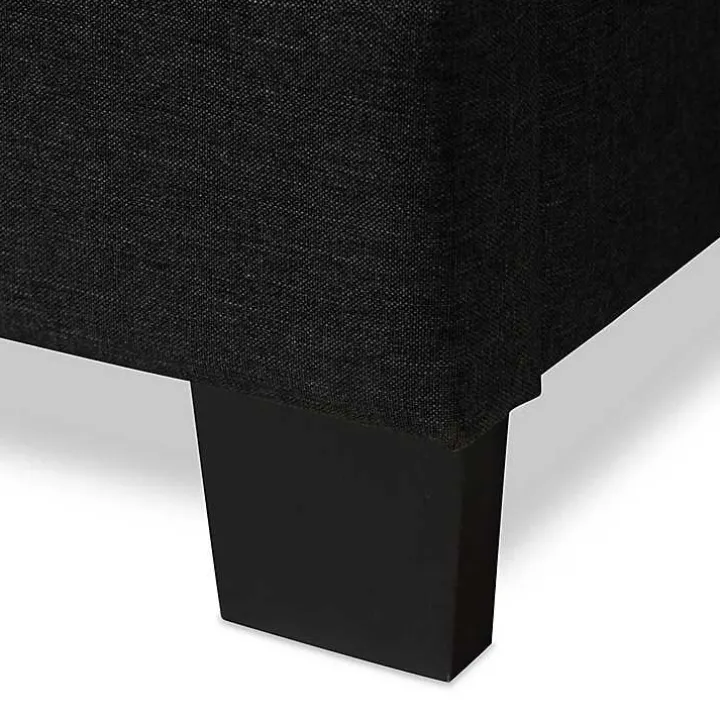 Charcoal Gray Tufted Modern Queen Bed