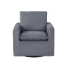 Charcoal Sherpa Peri Swivel Armchair