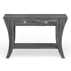 Charcoal Wood 2-Drawer Console Table