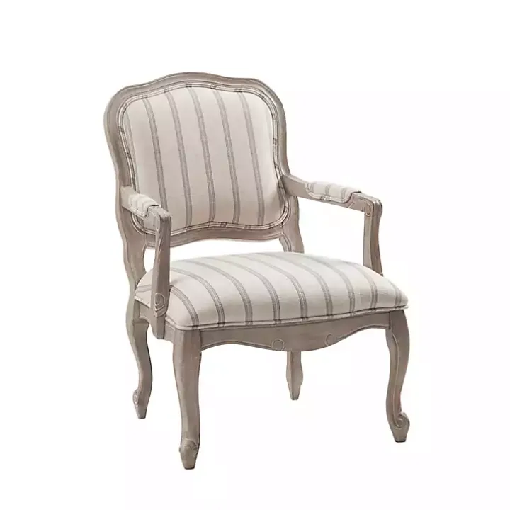 Chaucer Navy Striped Accent Chair