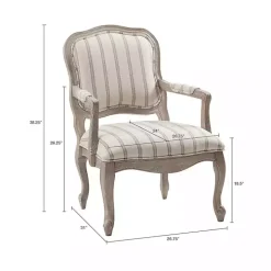 Chaucer Navy Striped Accent Chair