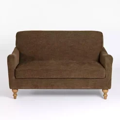 Chocolate Brown English Loveseat
