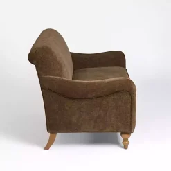 Chocolate Brown English Loveseat