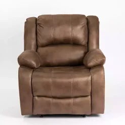 Chocolate Brown Faux Leather Barrett Recliner