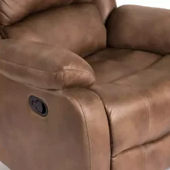 Chocolate Brown Faux Leather Barrett Recliner