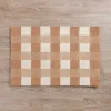 Chocolate Plaid Hooked Accent Rug