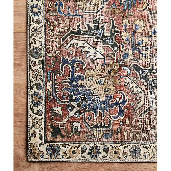 Chris Loves Julia x Loloi Jules Merlot Rug, 7x9