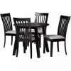Classic Black Round Wood 5-pc. Dining Set