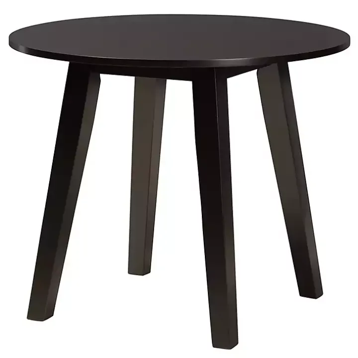 Classic Black Round Wood 5-pc. Dining Set