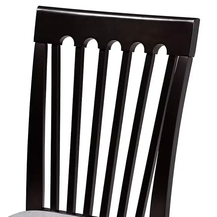 Classic Black Round Wood 5-pc. Dining Set