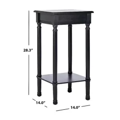Classic Black Tegan Square Accent Table