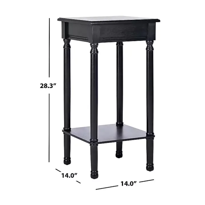 Classic Black Tegan Square Accent Table