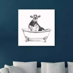 Clawfoot Cow Canvas Art Print, 20x20 in.
