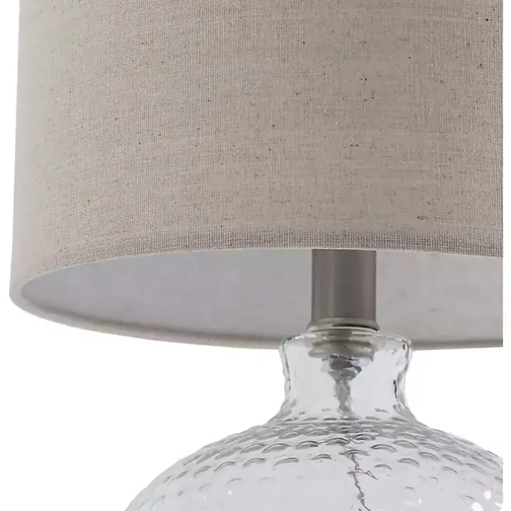 Clear Glass Hobnail Table Lamp