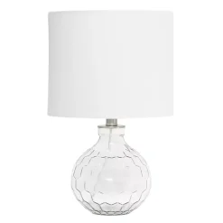 Clear Glass Honeycomb Table Lamp