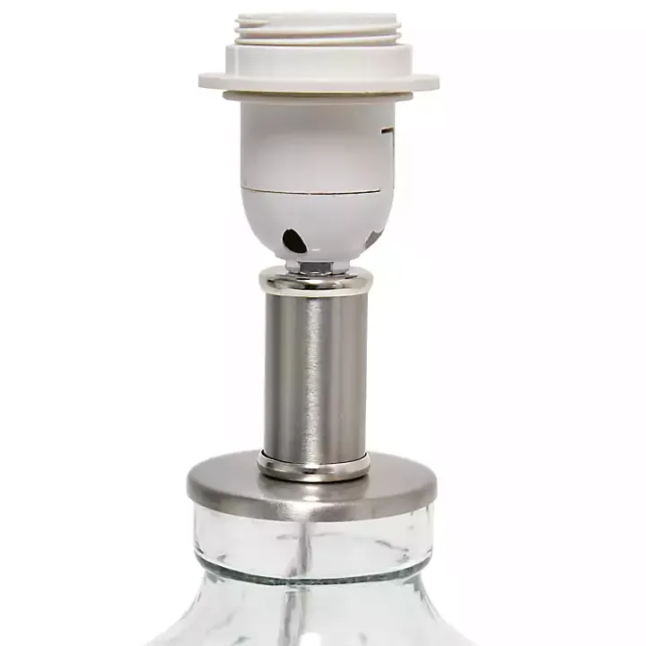 Clear Glass Honeycomb Table Lamp