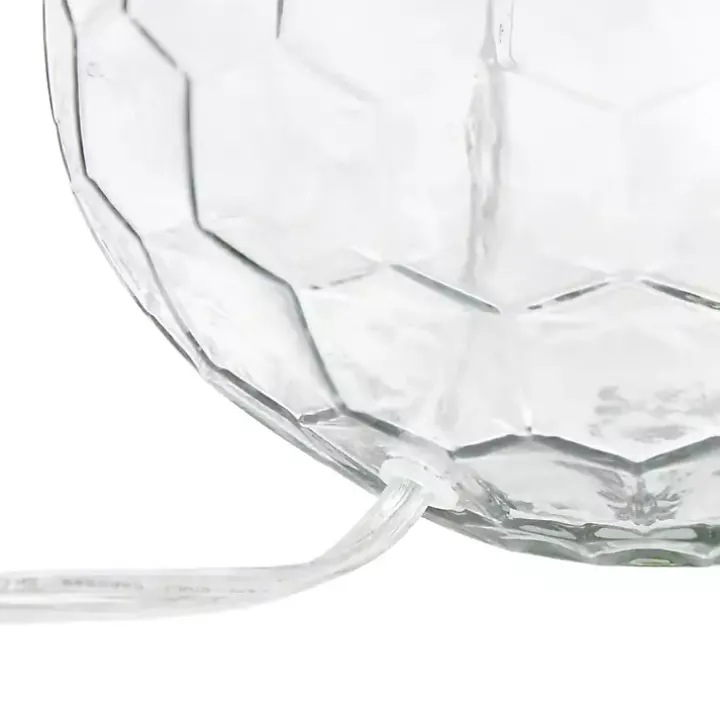 Clear Glass Honeycomb Table Lamp