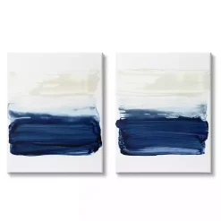 Coastal Brushstrokes Canvas Art Print, Set of 2