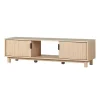 Coastal Oak Fluted 2-Door Compact TV Stand
