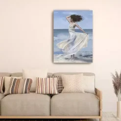 Coastal Woman in Dress Canvas Art Print, 30x40 in.