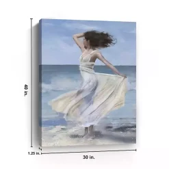 Coastal Woman in Dress Canvas Art Print, 30x40 in.
