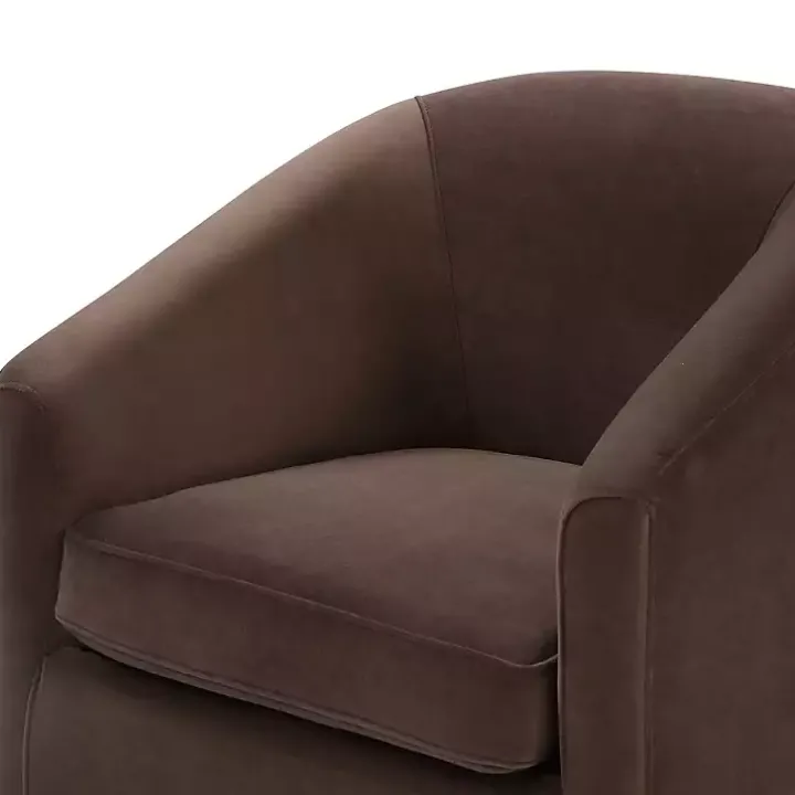Coco Velvet Swivel Barrel Accent Chair