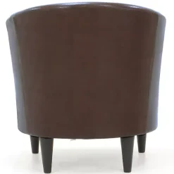 Cognac Faux Leather Winslow Accent Chair