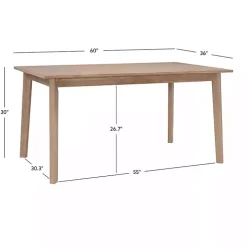 Colleen Natural Midcentury Dining Table