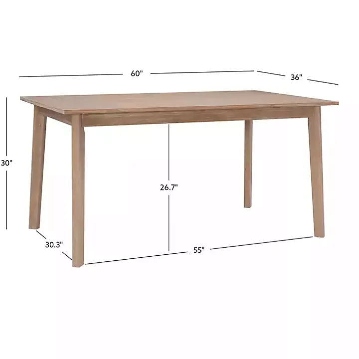 Colleen Natural Midcentury Dining Table