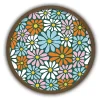 Colorful Flowers Round Framed Wall Art
