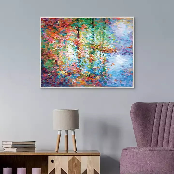 Colorful Reflections I Framed Canvas Art Print