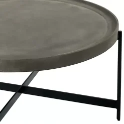 Concrete Round Tray Top Coffee Table