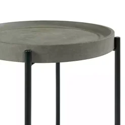 Concrete Round Tray Top Side Table