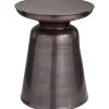 Copper Metal Accent Table with Bell Shaped Base