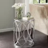 Corey Geometric Gray Accent Table