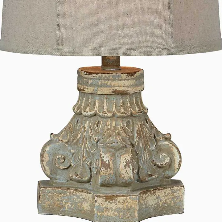 Corinthian Column Table Lamps, Set of 2