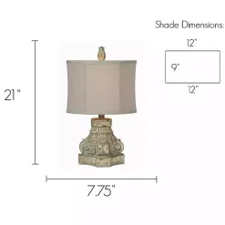 Corinthian Column Table Lamps, Set of 2