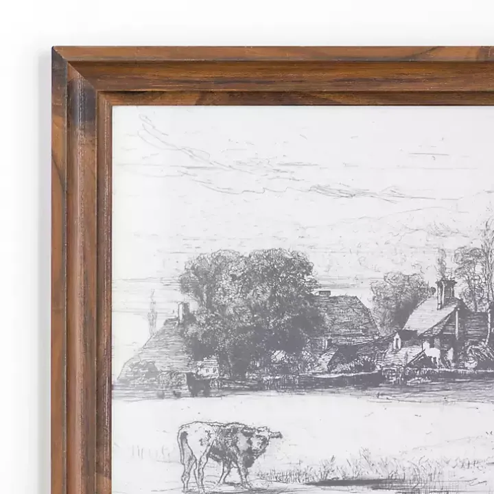 Cottage Behind Horsley House Framed Art Print