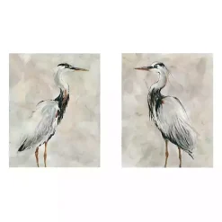 Crane at Dusk Giclee Canvas Art Prints, Set of 2